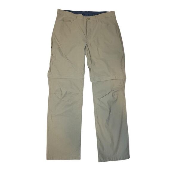 Eddie Bauer Men's Hiking Outdoor Convertible Tech Pants Khaki Shorts 36x32 - Picture 1 of 8